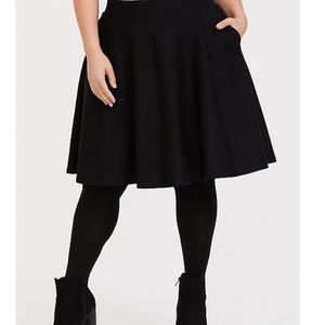 Torrid Black Ponte A-LINE Skirt- 3X